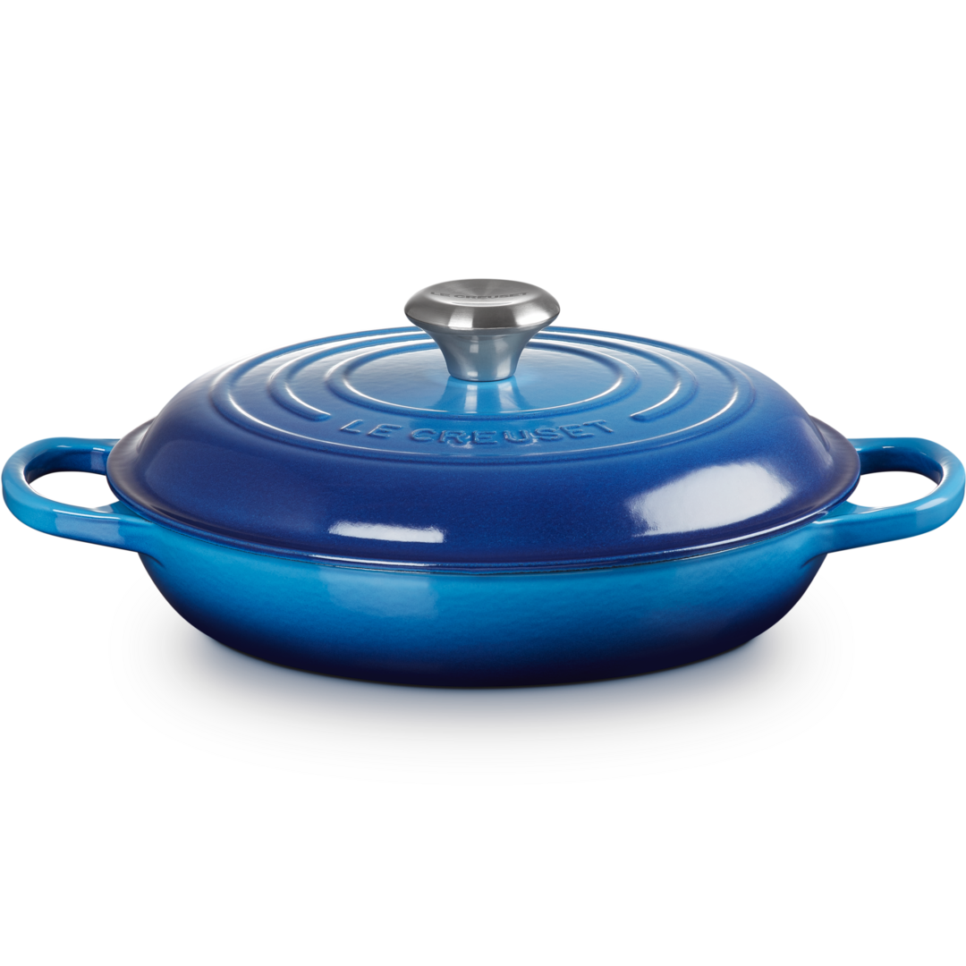 Le Creuset Signature Cast Iron Shallow Casserole 26cm Azure