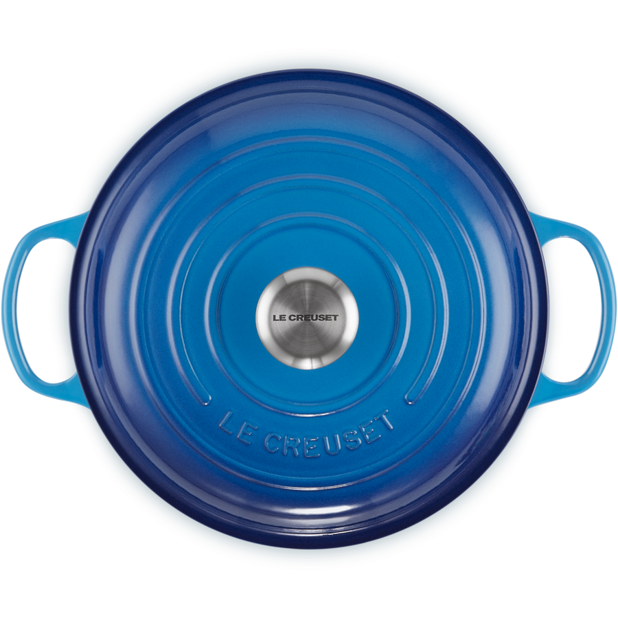Le Creuset Signature Cast Iron Shallow Casserole 26cm Azure