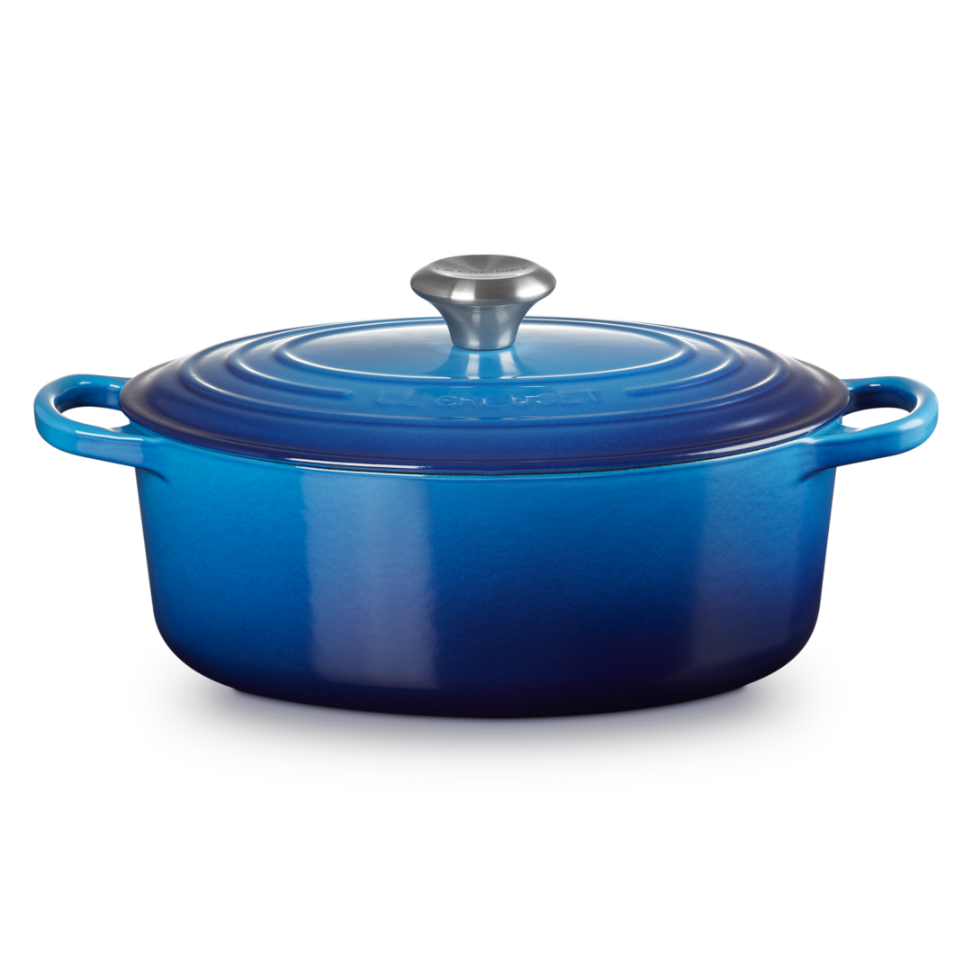 Le Creuset Signature Cast Iron Oval Casserole 27cm Azure
