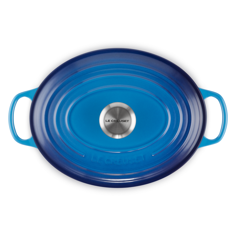 Le Creuset Signature Cast Iron Oval Casserole 27cm Azure