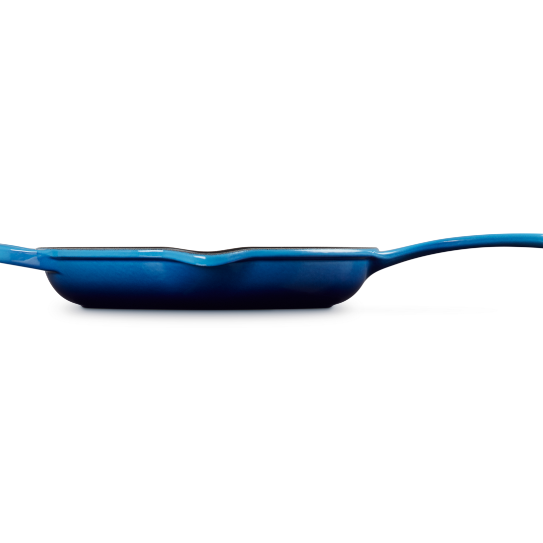 Le Creuset Signature Cast Iron Skillet with Metal Handle 23cm Azure