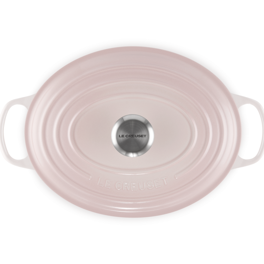 Le Creuset Signature Cast Iron Oval Casserole 29cm Shell Pink