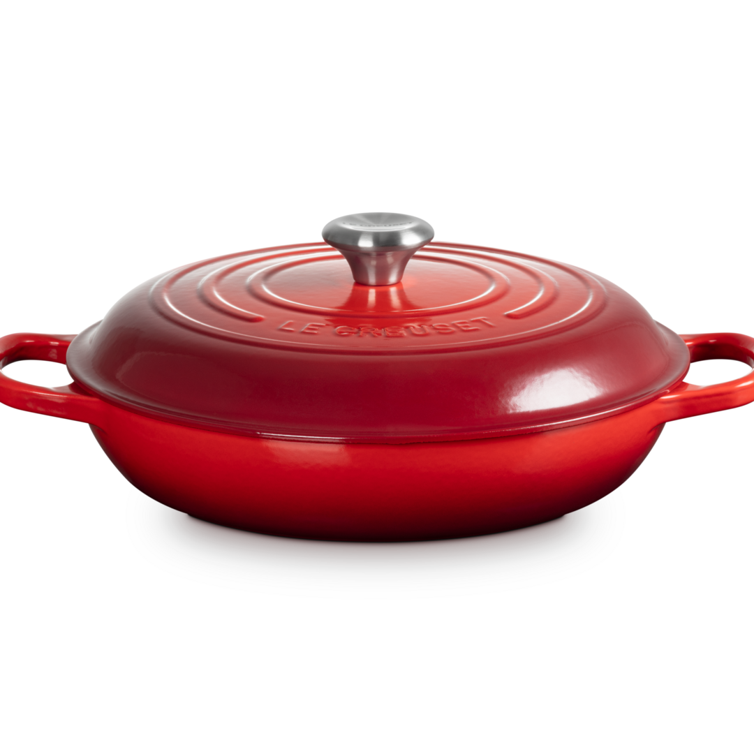 Le Creuset Signature Cast Iron Shallow Casserole 30cm Cerise