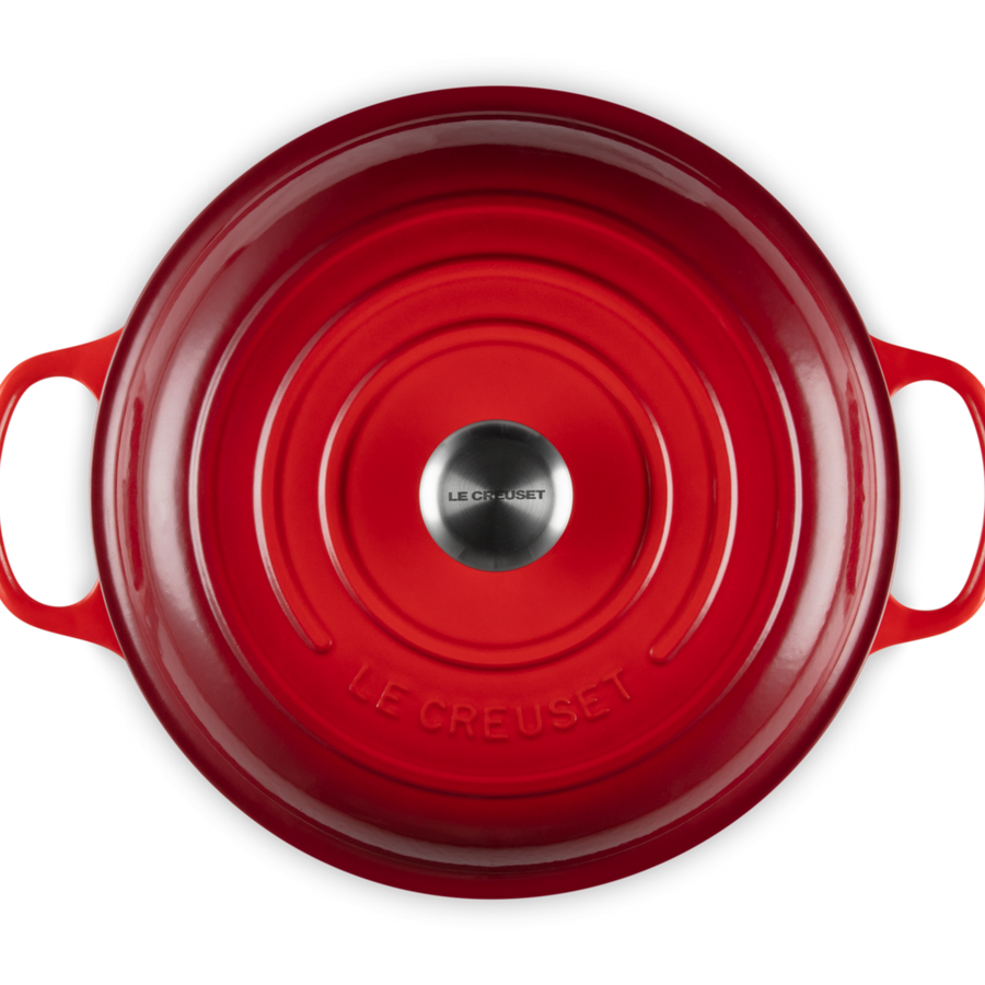 Le Creuset Signature Cast Iron Shallow Casserole 30cm Cerise