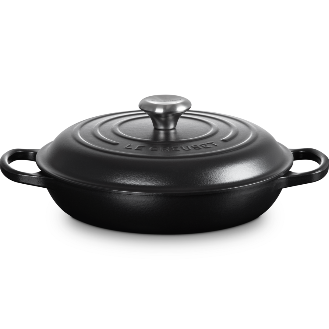 Le Creuset Signature Cast Iron Shallow Casserole 26cm Satin Black