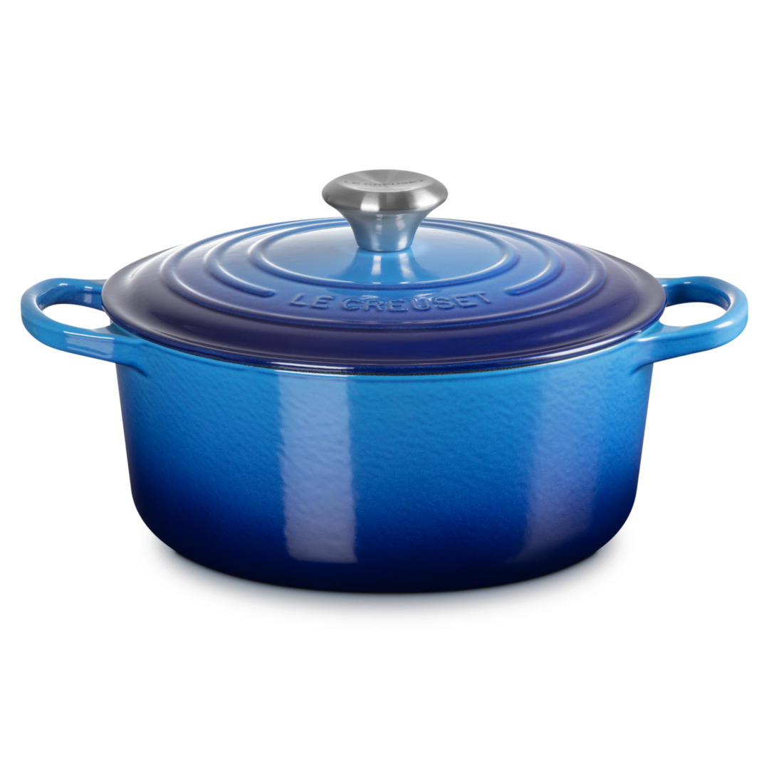 Le Creuset Signature Cast Iron Round Casserole 24cm Azure