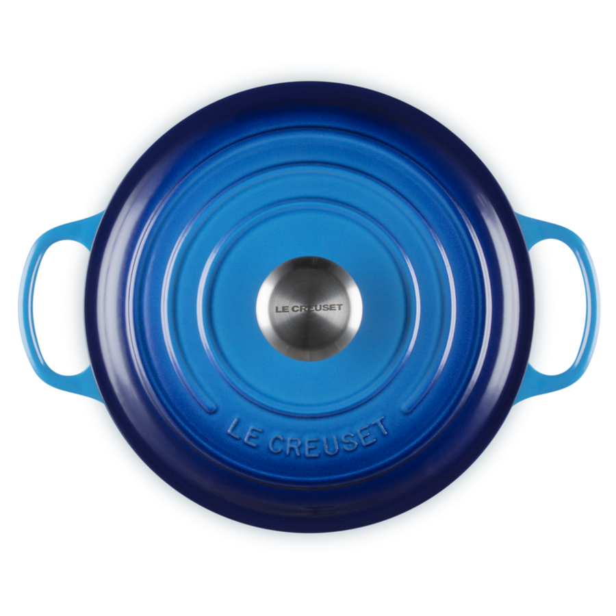Le Creuset Signature Cast Iron Round Casserole 24cm Azure