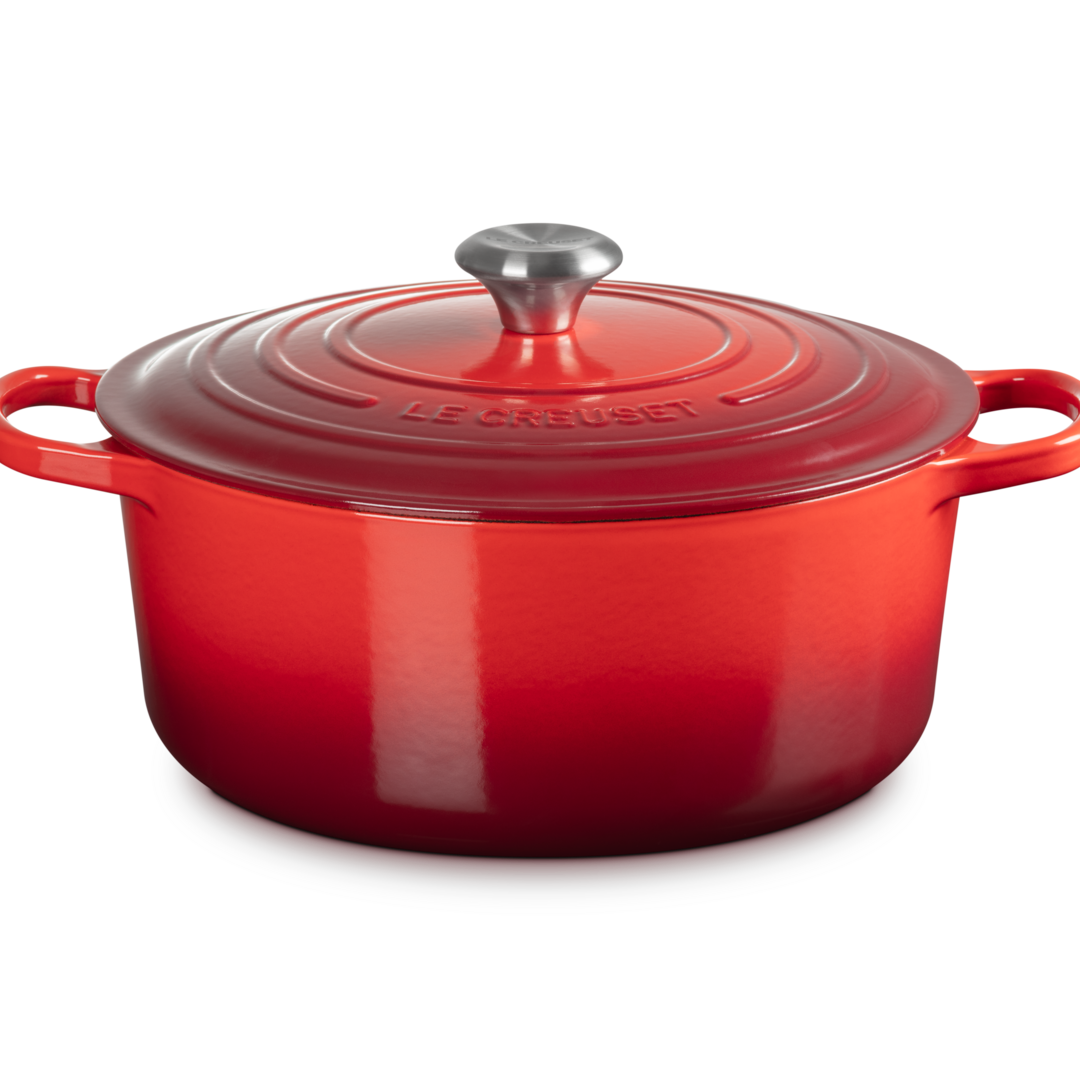 Le Creuset Signature Cast Iron Round Casserole 28cm Cerise