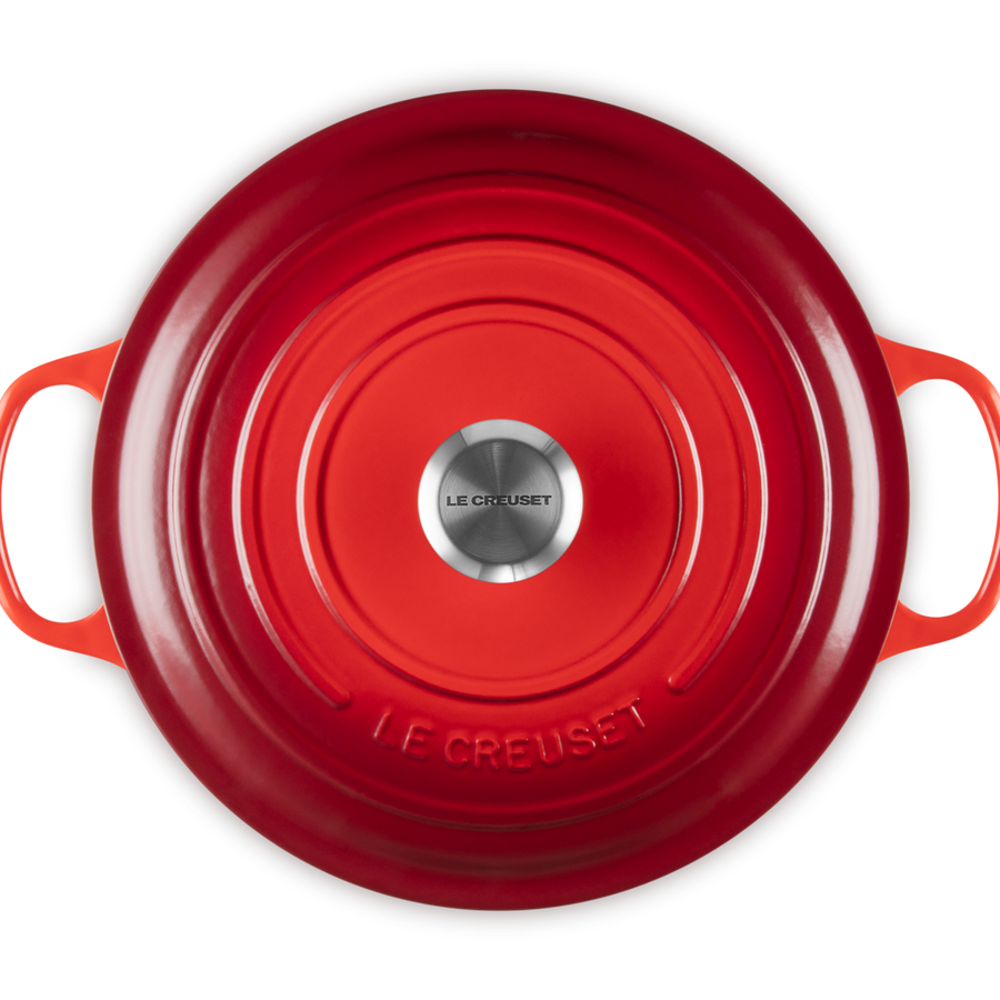 Le Creuset Signature Cast Iron Round Casserole 28cm Cerise