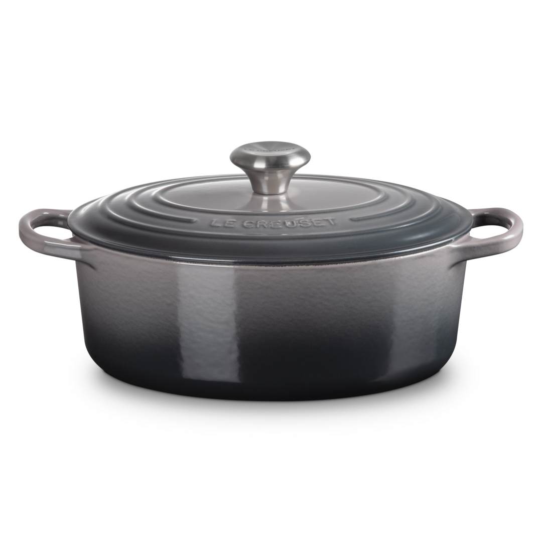 Le Creuset Signature Cast Iron Oval Casserole 27cm Flint