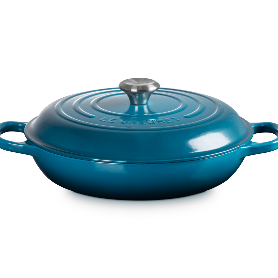 Le Creuset Signature Cast Iron Shallow Casserole 30cm Deep Teal