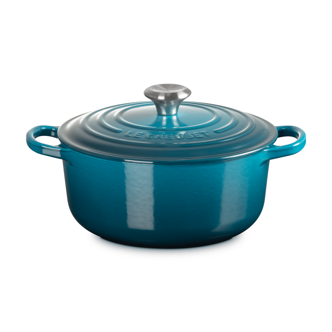 Le Creuset Signature Cast Iron Round Casserole 20cm Deep Teal