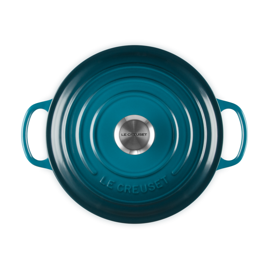 Le Creuset Signature Cast Iron Round Casserole 20cm Deep Teal