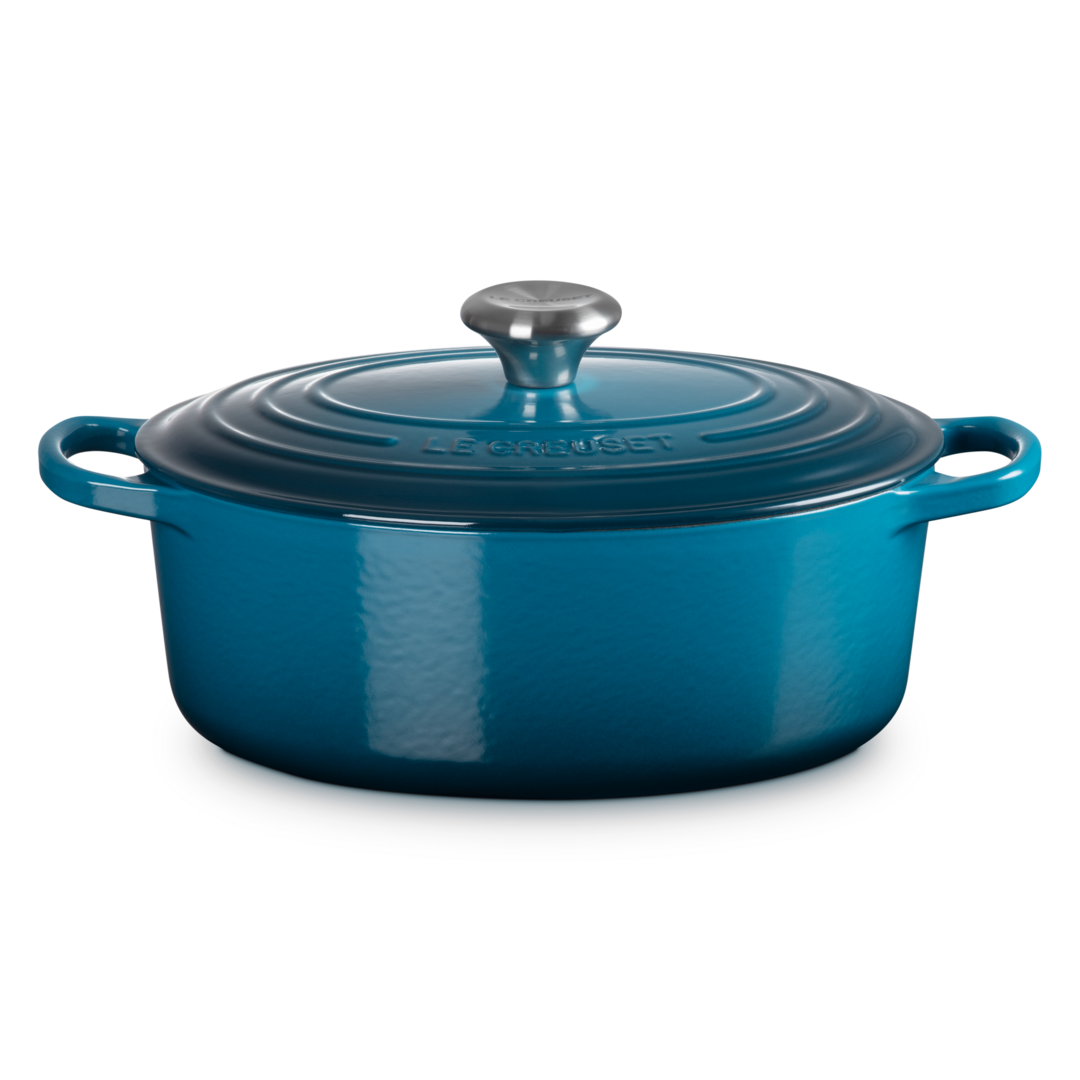 Le Creuset Signature Cast Iron Oval Casserole 27cm Deep Teal