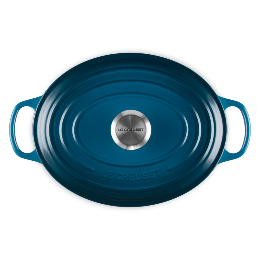 Le Creuset Signature Cast Iron Oval Casserole 27cm Deep Teal