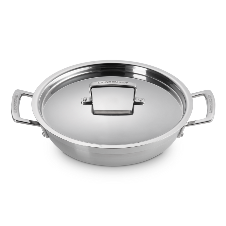 Le Creuset Classic 3-ply Stainless Steel Shallow Casserole 24cm