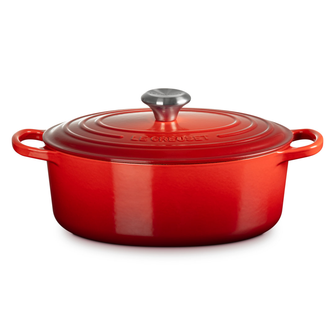 Le Creuset Signature Cast Iron Oval Casserole 27cm Cerise