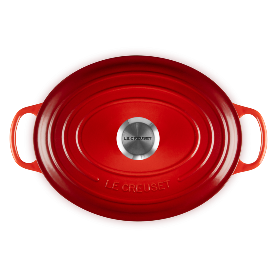 Le Creuset Signature Cast Iron Oval Casserole 27cm Cerise