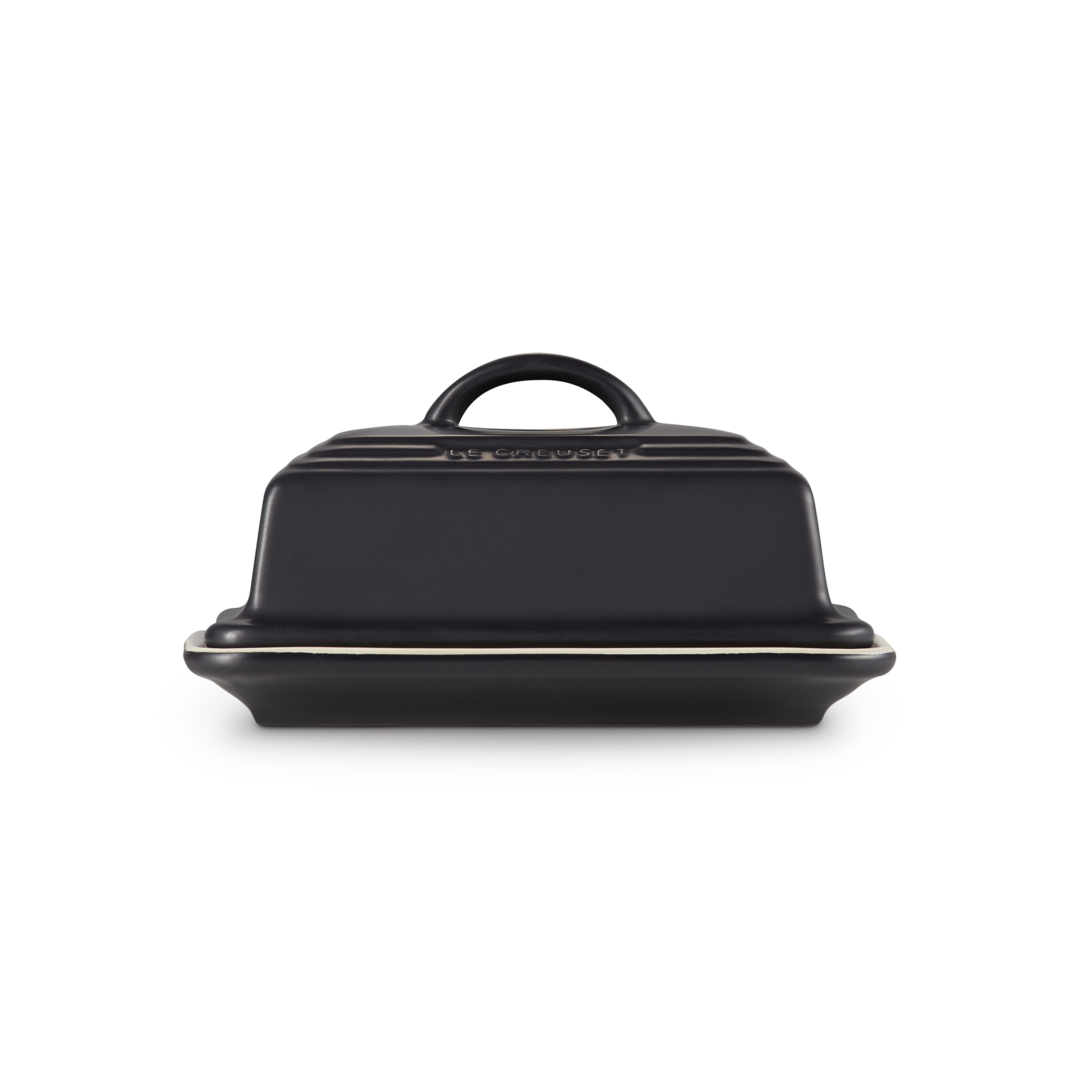 Le Creuset Stoneware Butter Dish Satin Black