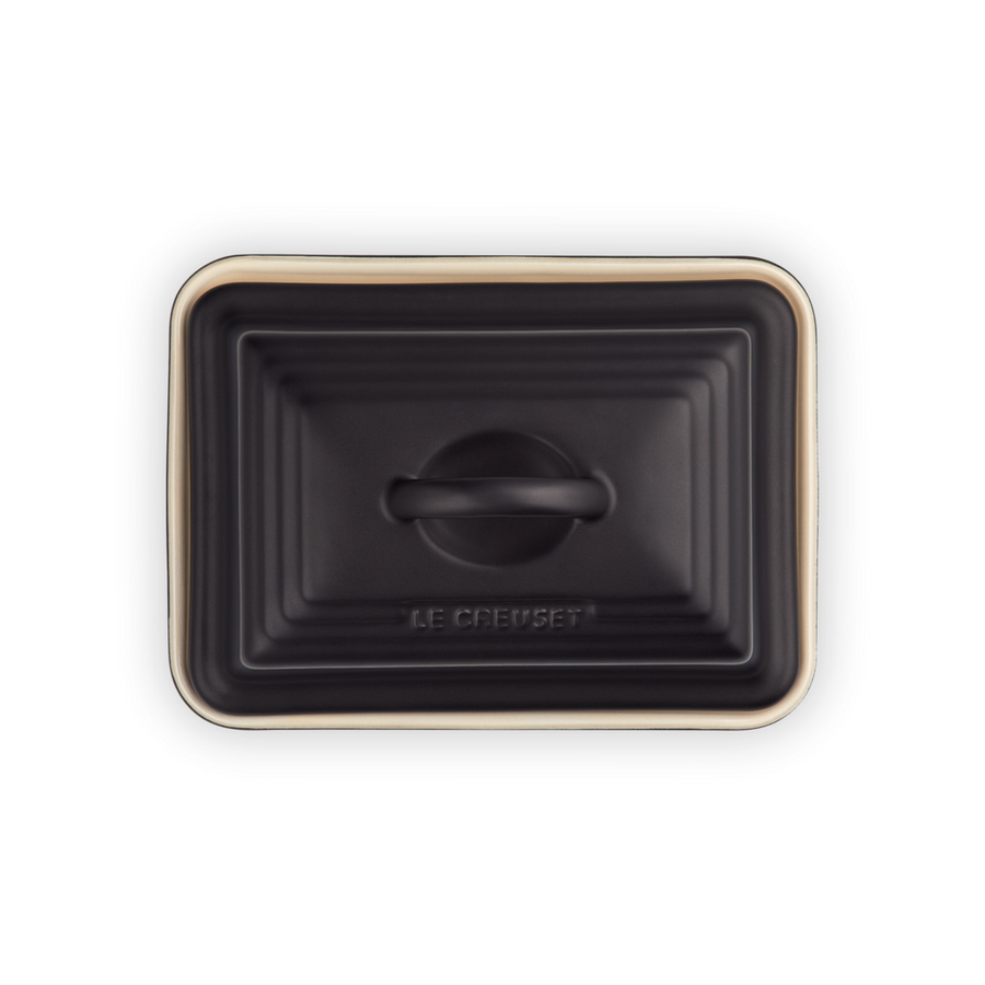 Le Creuset Stoneware Butter Dish Satin Black