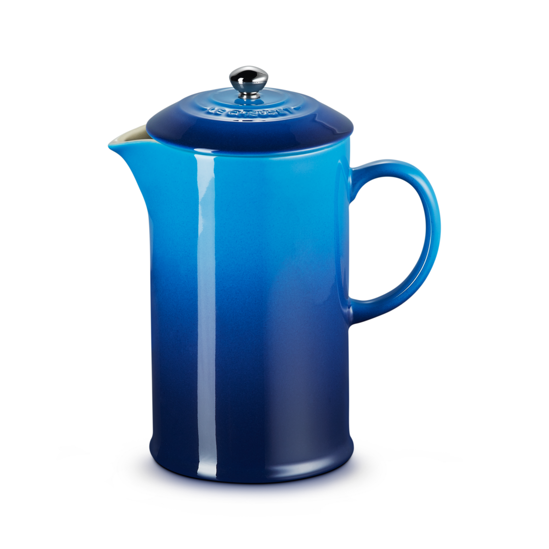 Le Creuset Stoneware Cafetiere with Metal Press 1L Azure