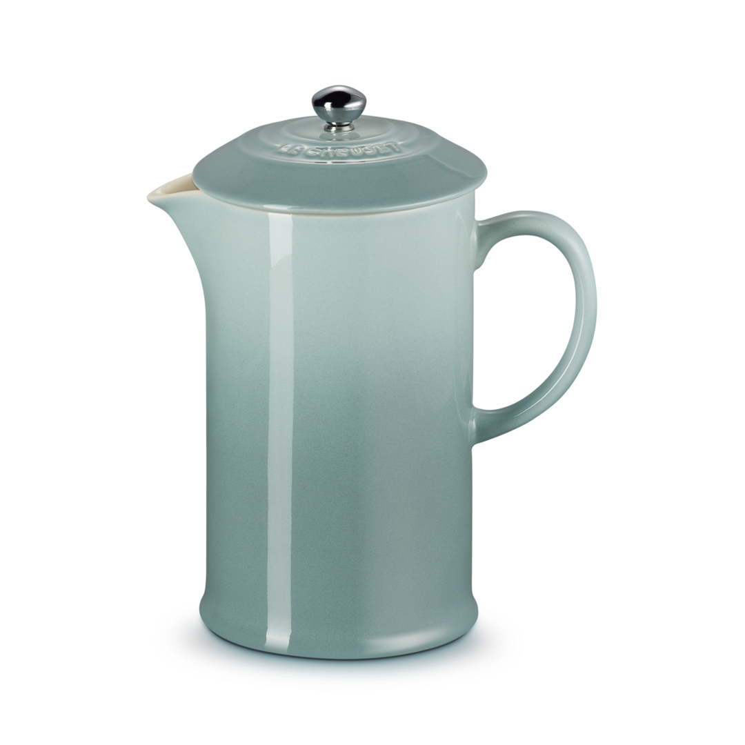 Le Creuset Stoneware Cafetiere with Metal Press 1L Sea Salt