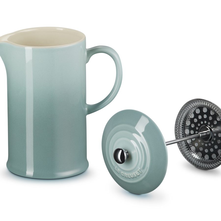 Le Creuset Stoneware Cafetiere with Metal Press 1L Sea Salt