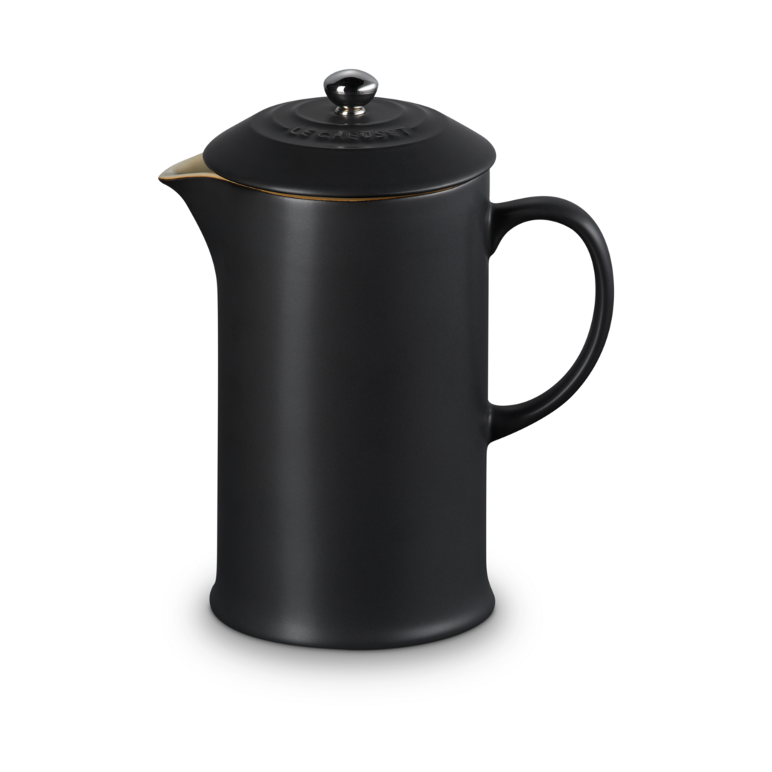 Le Creuset Stoneware Cafetiere with Metal Press 1L Satin Black