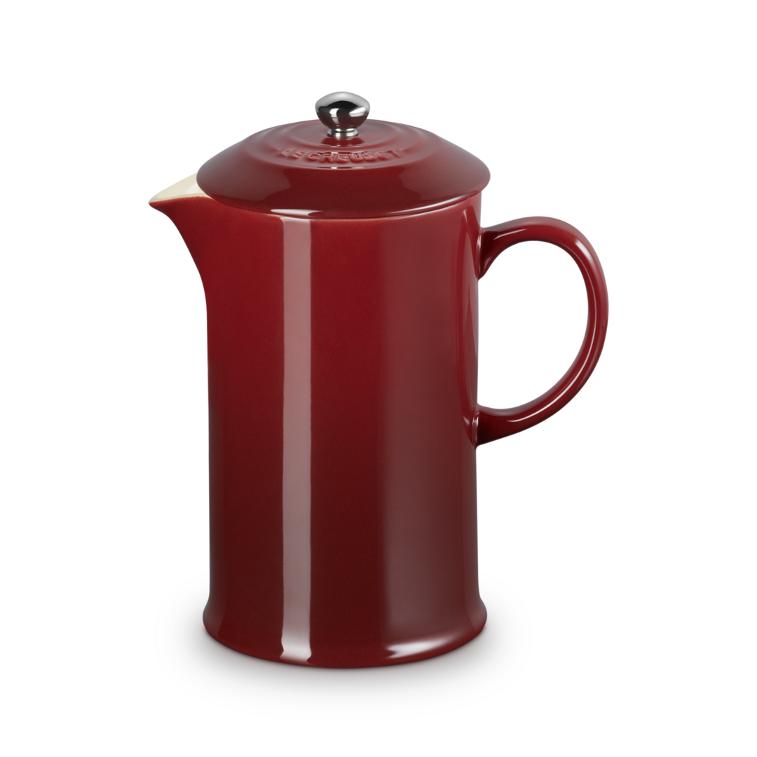 Le Creuset Stoneware Cafetiere with Metal Press 1L Garnet