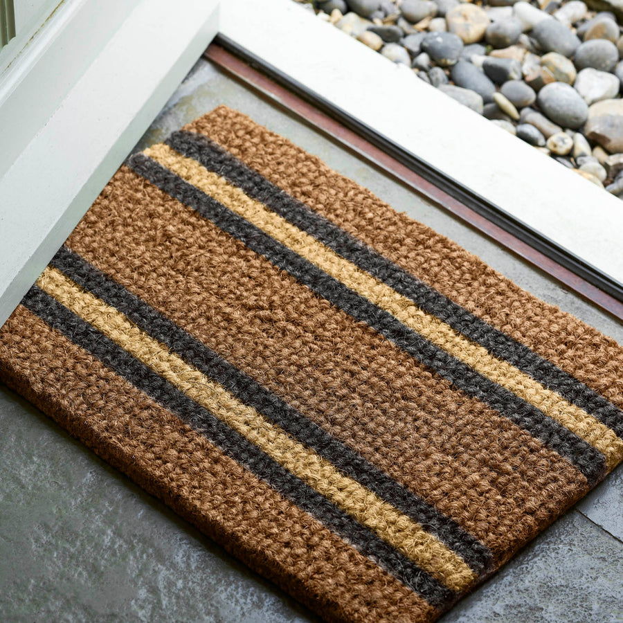 Garden Trading Hatford Stripe Antique Brown Small Door Mat