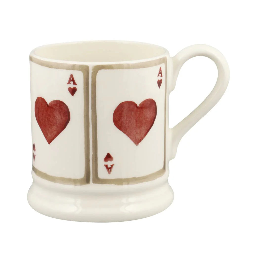 Emma Bridgewater Ace Of Hearts Half Pint Mug