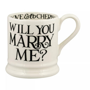 Emma Bridgewater Black Toast Will You Marry Me? Half Pint Mug