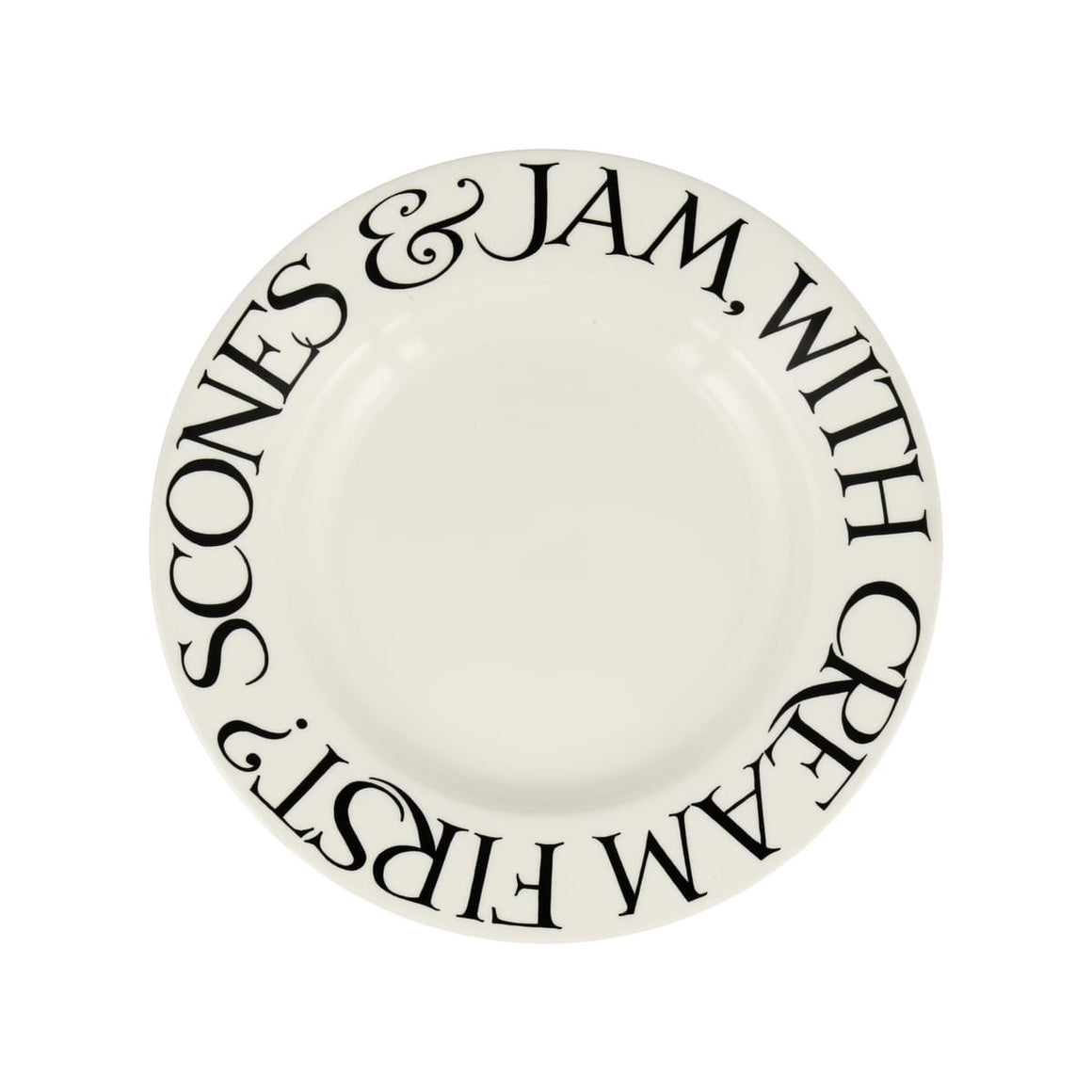 Emma Bridgewater Black Toast Scones & Jam 8.5" Side Plate