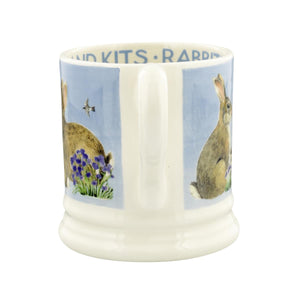 Emma Bridgewater Blue Rabbits & Kits Half Pint Mug