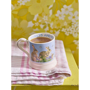 Emma Bridgewater Blue Rabbits & Kits Half Pint Mug