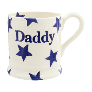 Emma Bridgewater Blue Star Daddy Half Pint Mug