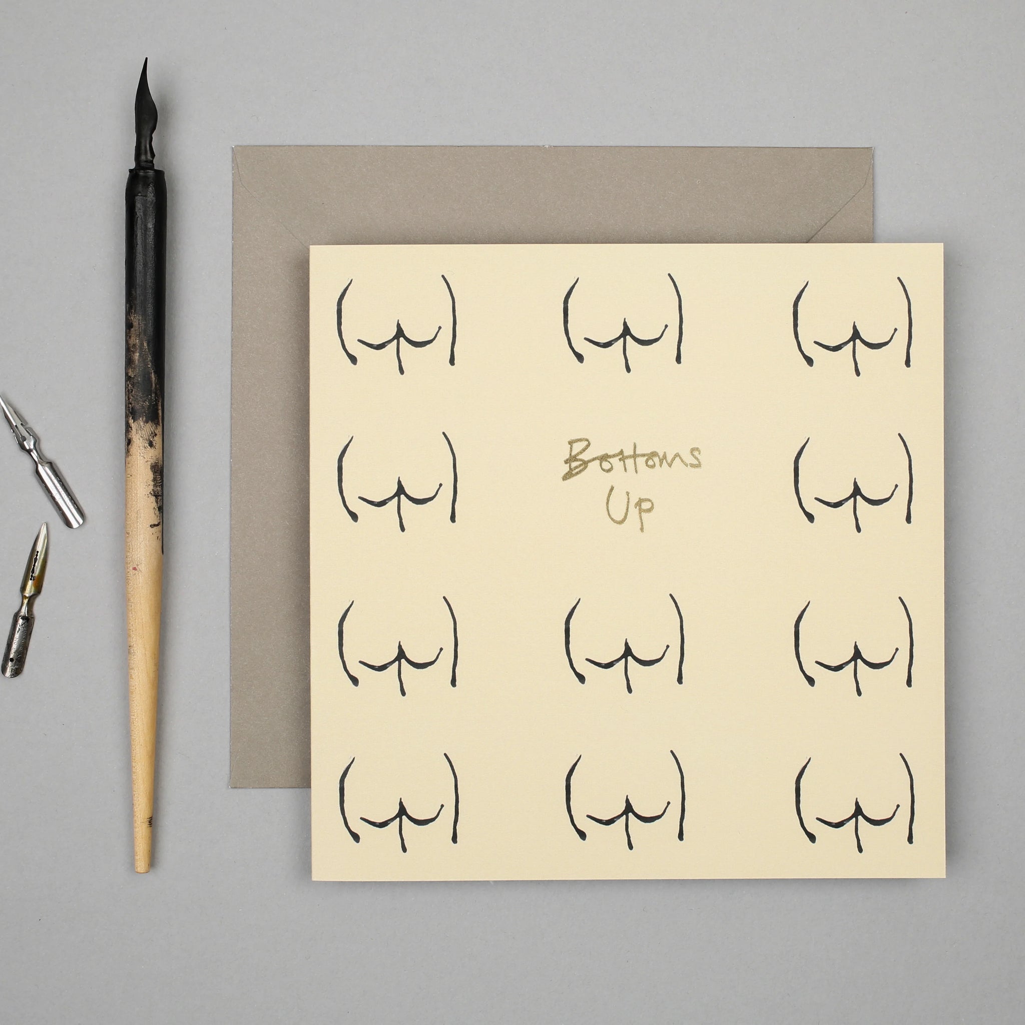 Poet & Painter Bottoms Up Card