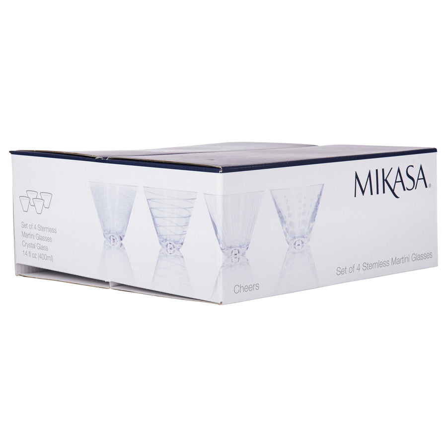 Mikasa Stemless Martini Glasses