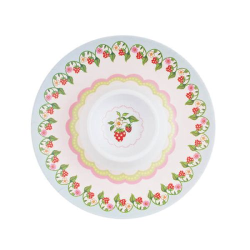 Cath Kidston Melamine Strawberry Chip & Dip Plate
