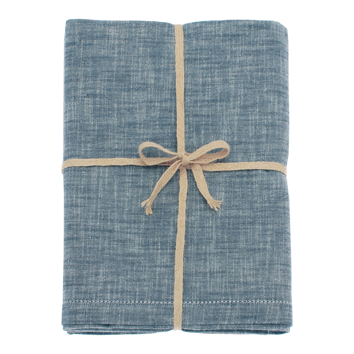 Walton & Co Chambray Flint Blue Table Cloth - All Sizes
