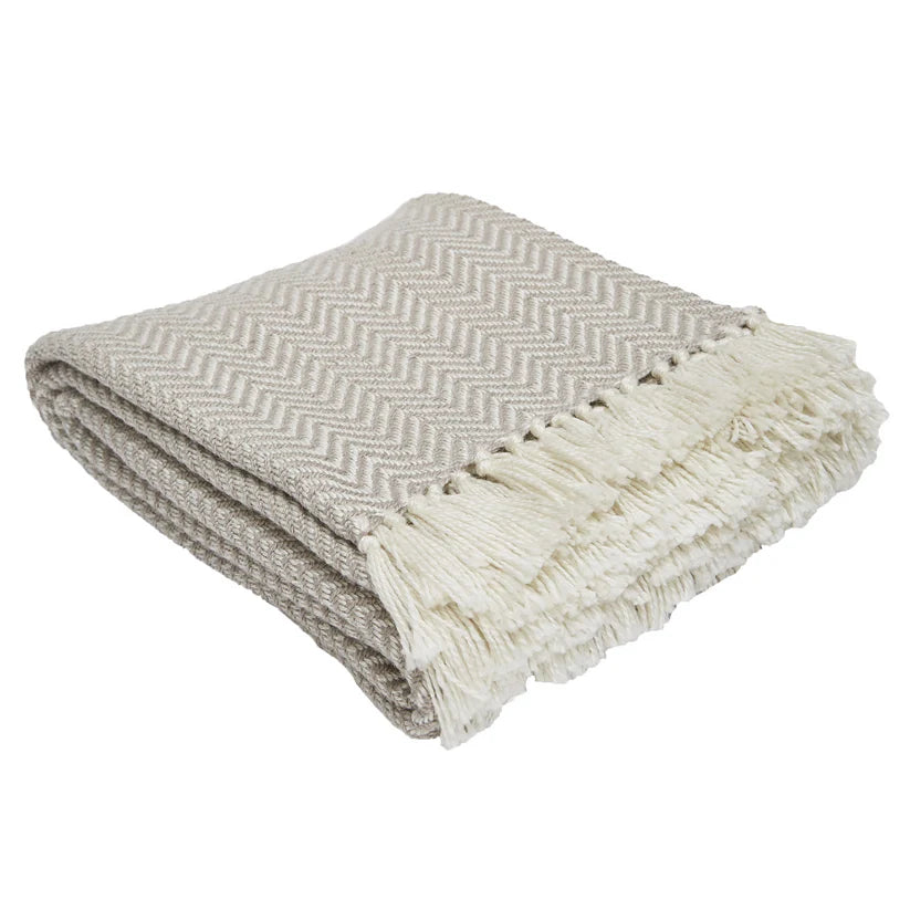 Weaver Green Chinchilla Herringbone Blanket