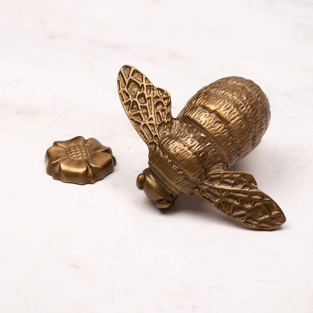 Adams & Mack Aged Brass Bumble Bee Knocker