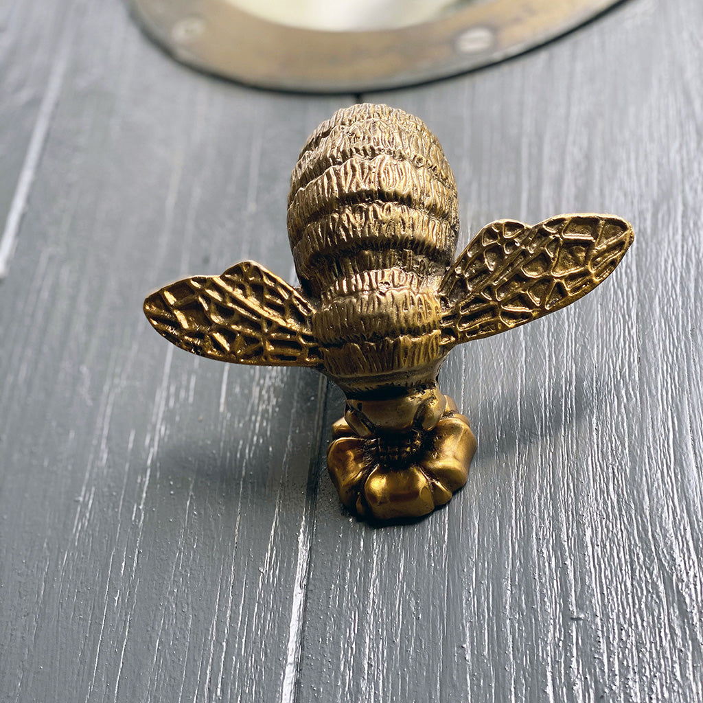Adams & Mack Aged Brass Bumble Bee Knocker
