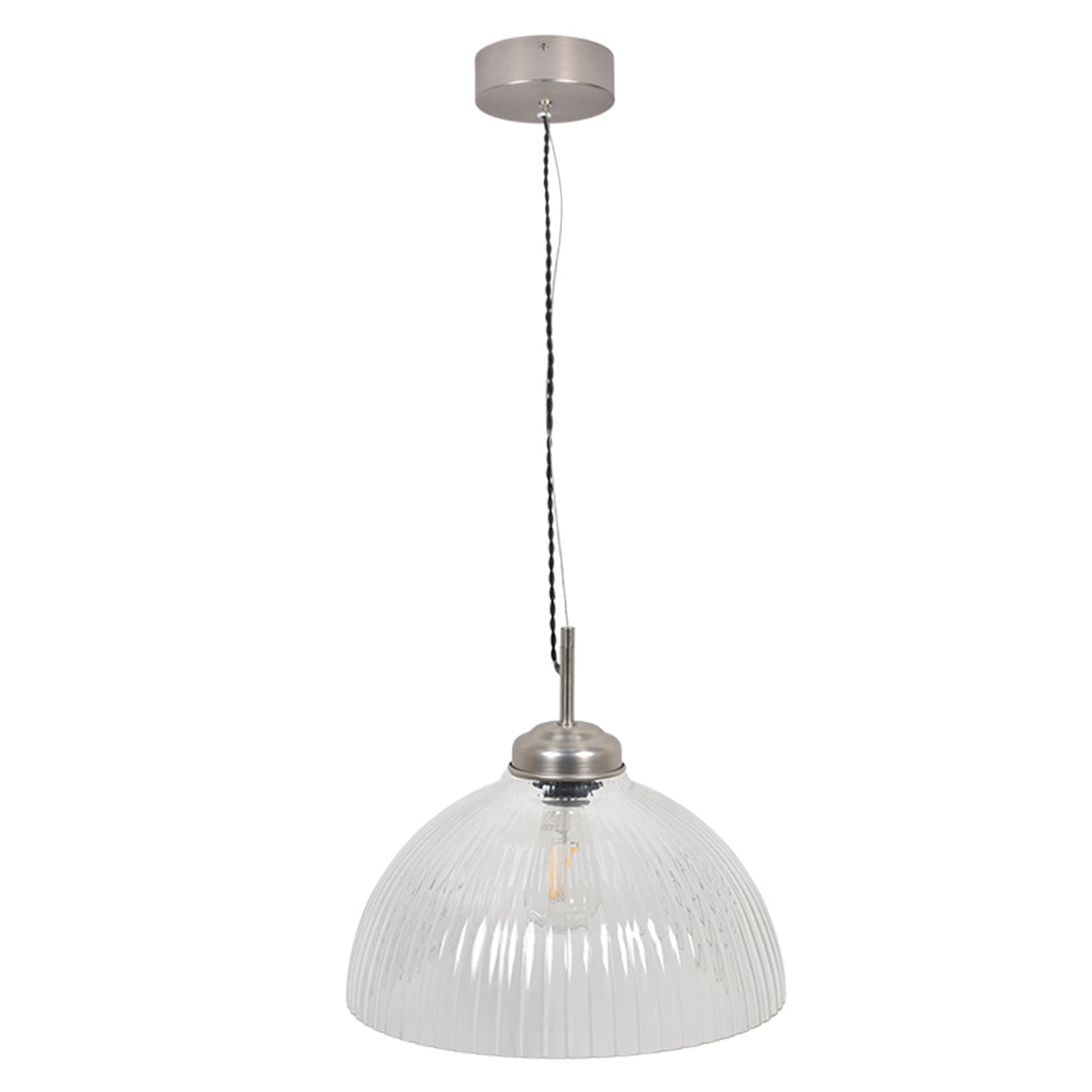 Garden Trading Large Fovant Nickel Pendant Light