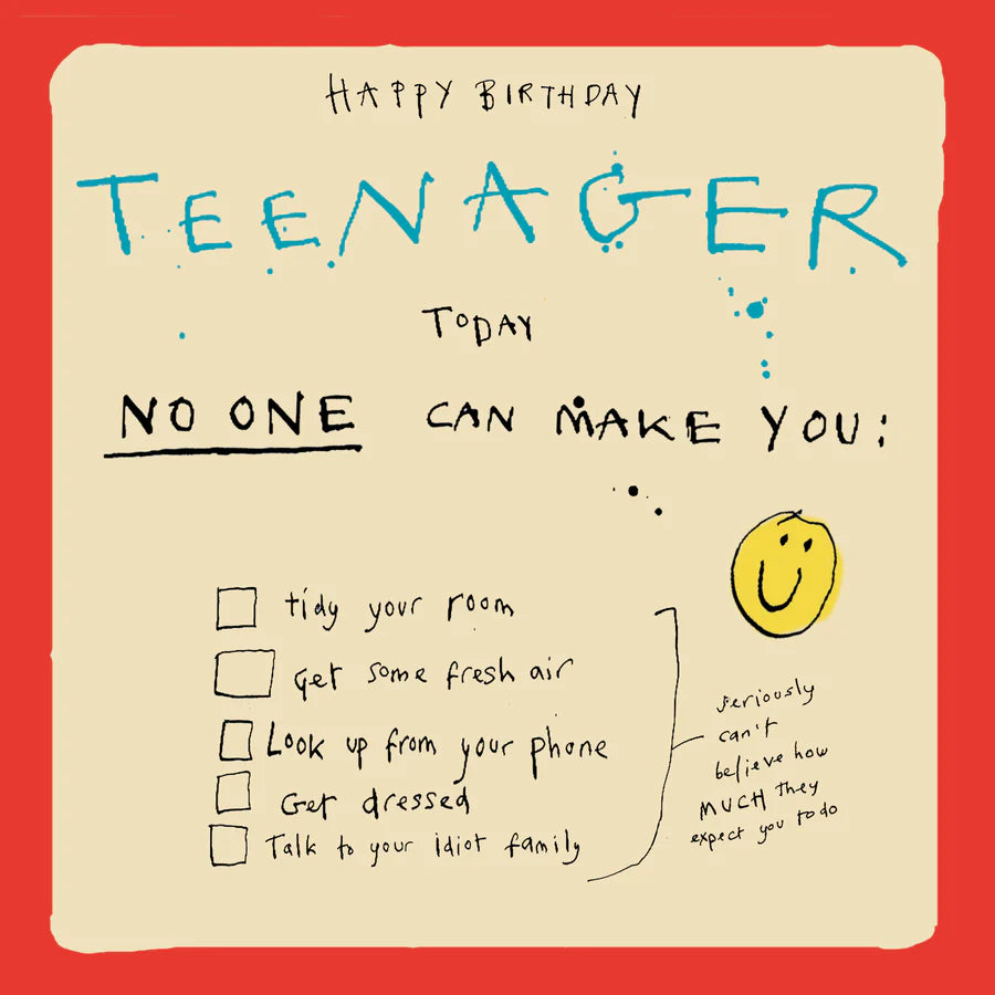 Poet & Painter Teenage Card