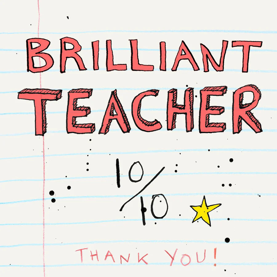 Poet & Painter Brilliant Teacher Card