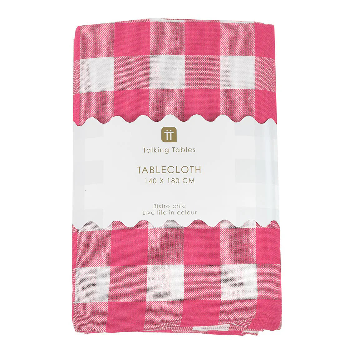Talking Tables Raspberry Pink Gingham Table Cloth