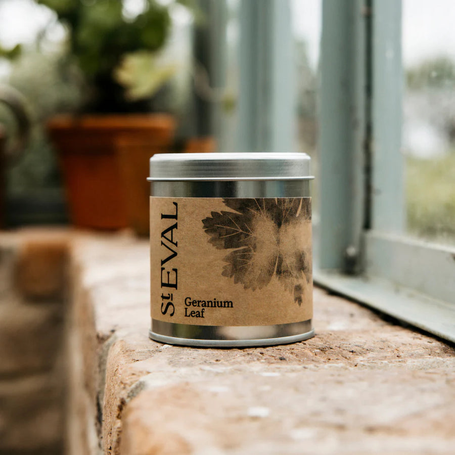 St. Eval Geranium Tin Candle
