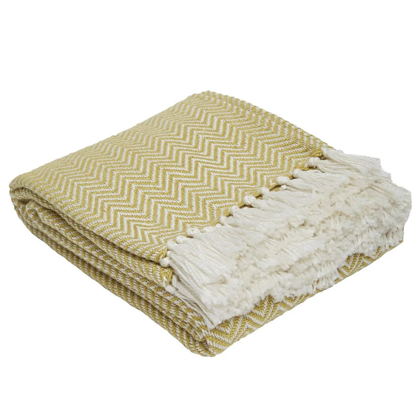 Weaver Green Gooseberry Herringbone Blanket
