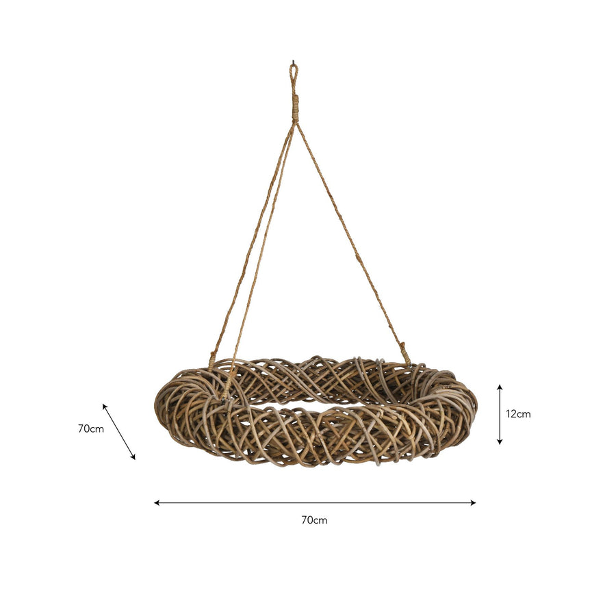 Garden Trading Bembridge Hanging  70cm Natural Wreath